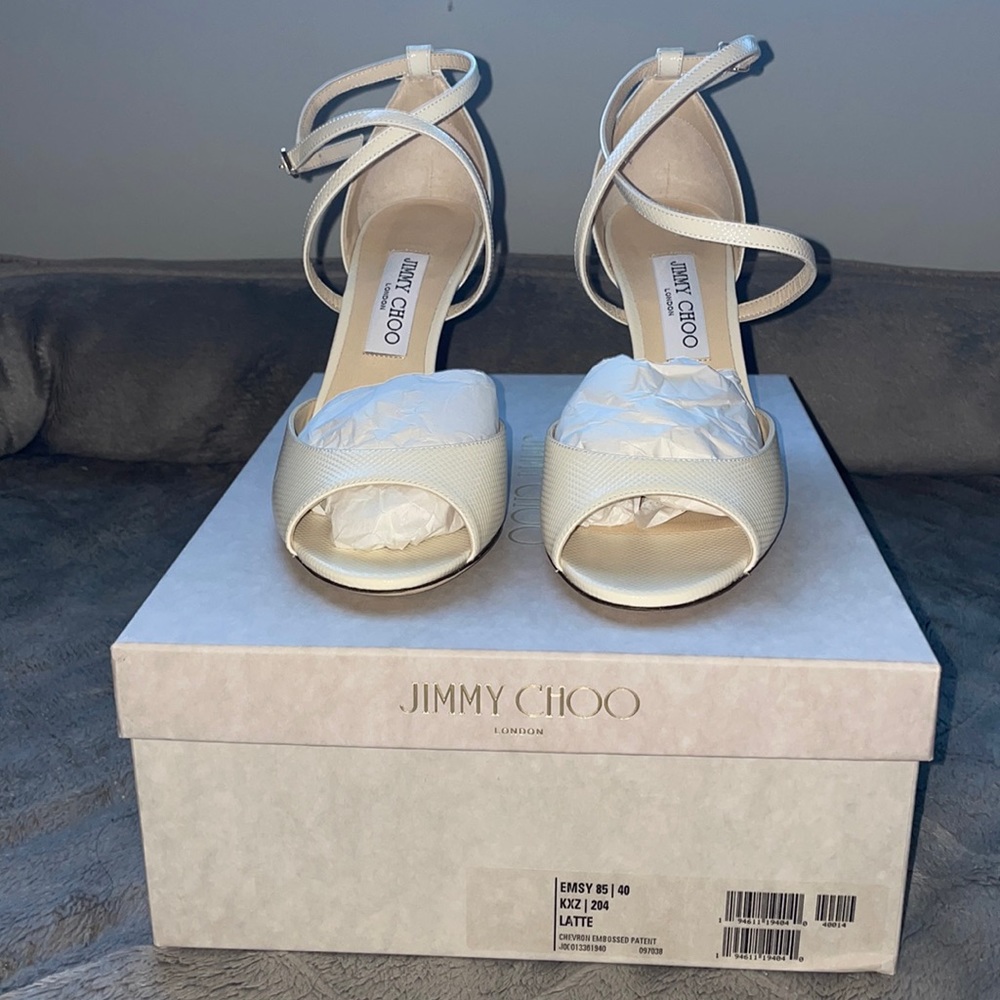 Jimmy Choo Emsy 85mm Chevron Embossed